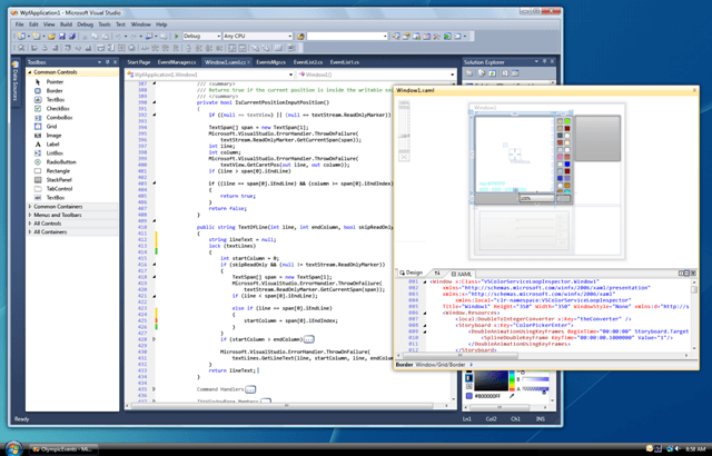 Visual Studio 2010 UI Floating Documents
