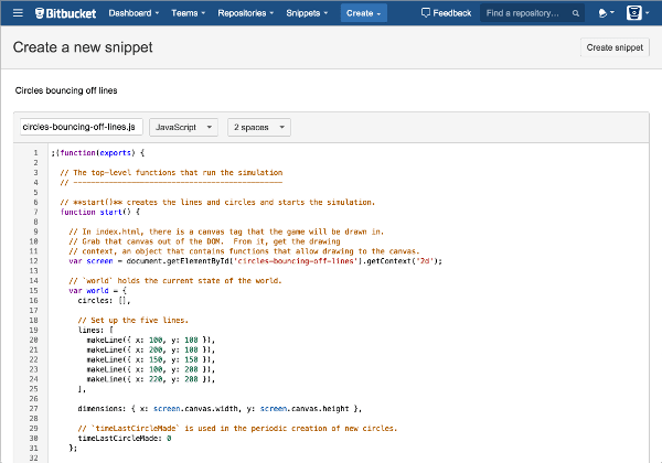Bitbucket Snippets Editor