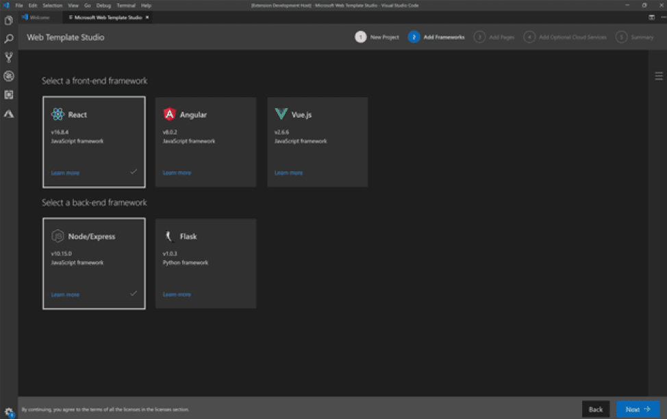 Microsoft Web Template Studio: Visual Studio Code Extension for Simplifying  Web App Creation