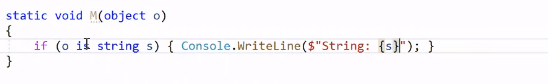 Figure 5: Pattern matching in C#