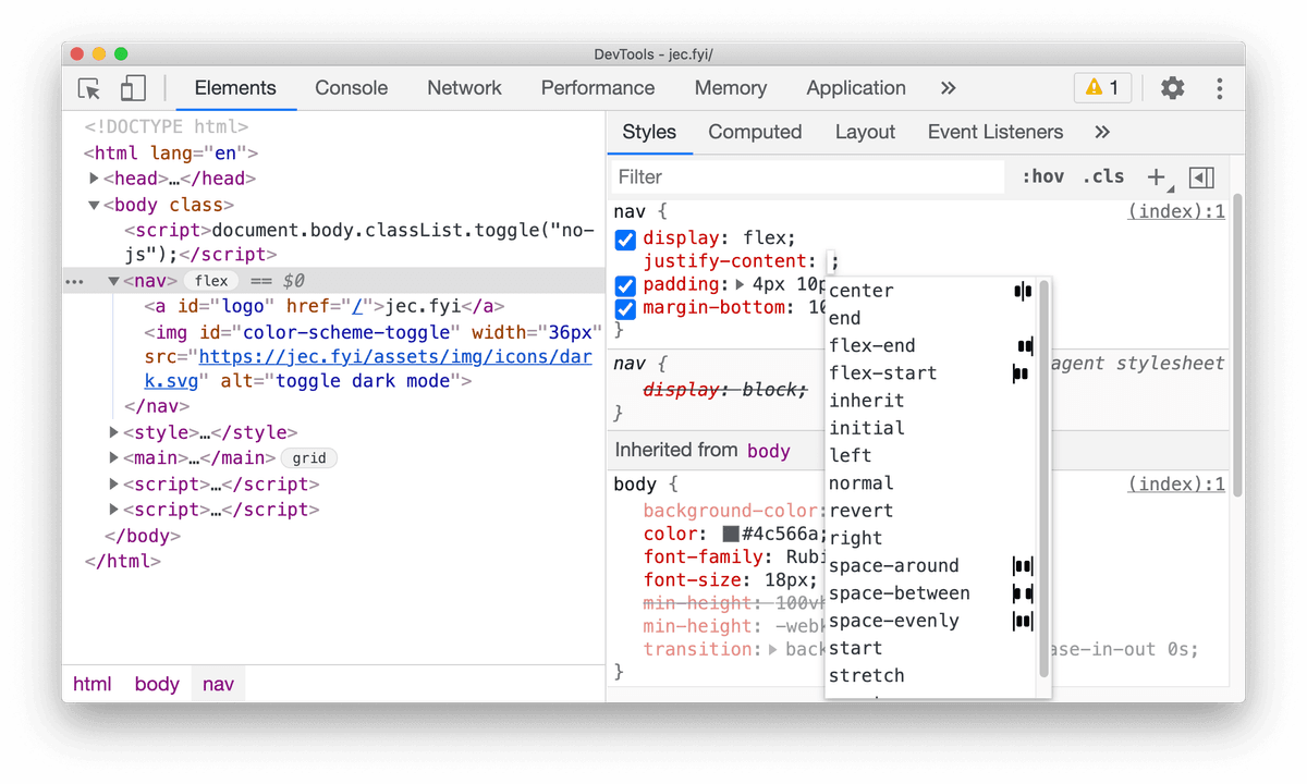 Developer Console view tabs appear behind frame when console is