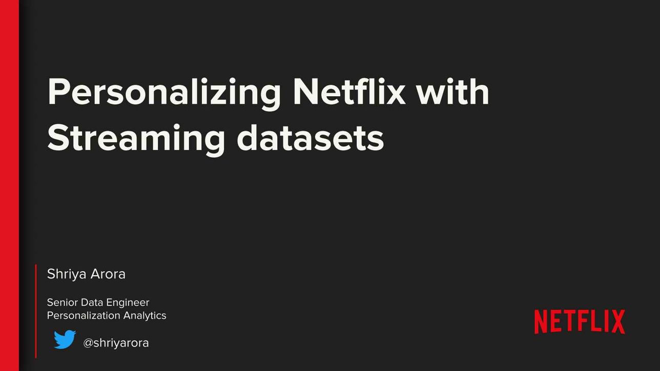 Streaming datasets for personalization