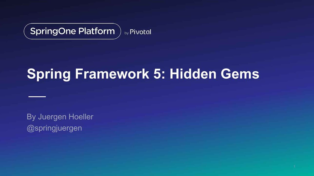 Pivotal cheap spring framework