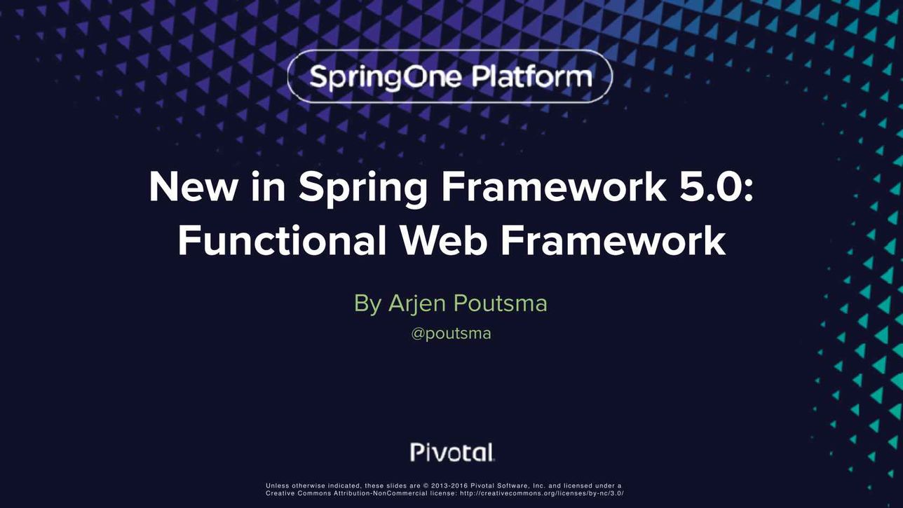 New in Spring Framework 5.0 Functional Web Framework InfoQ