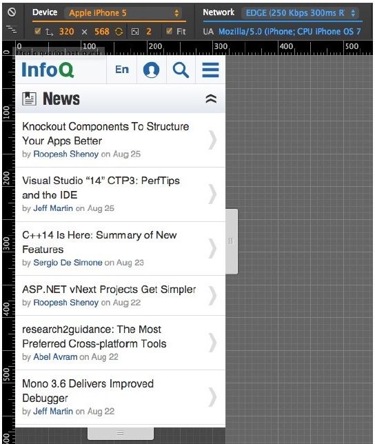 New Device Mode in Google Chrome InfoQ