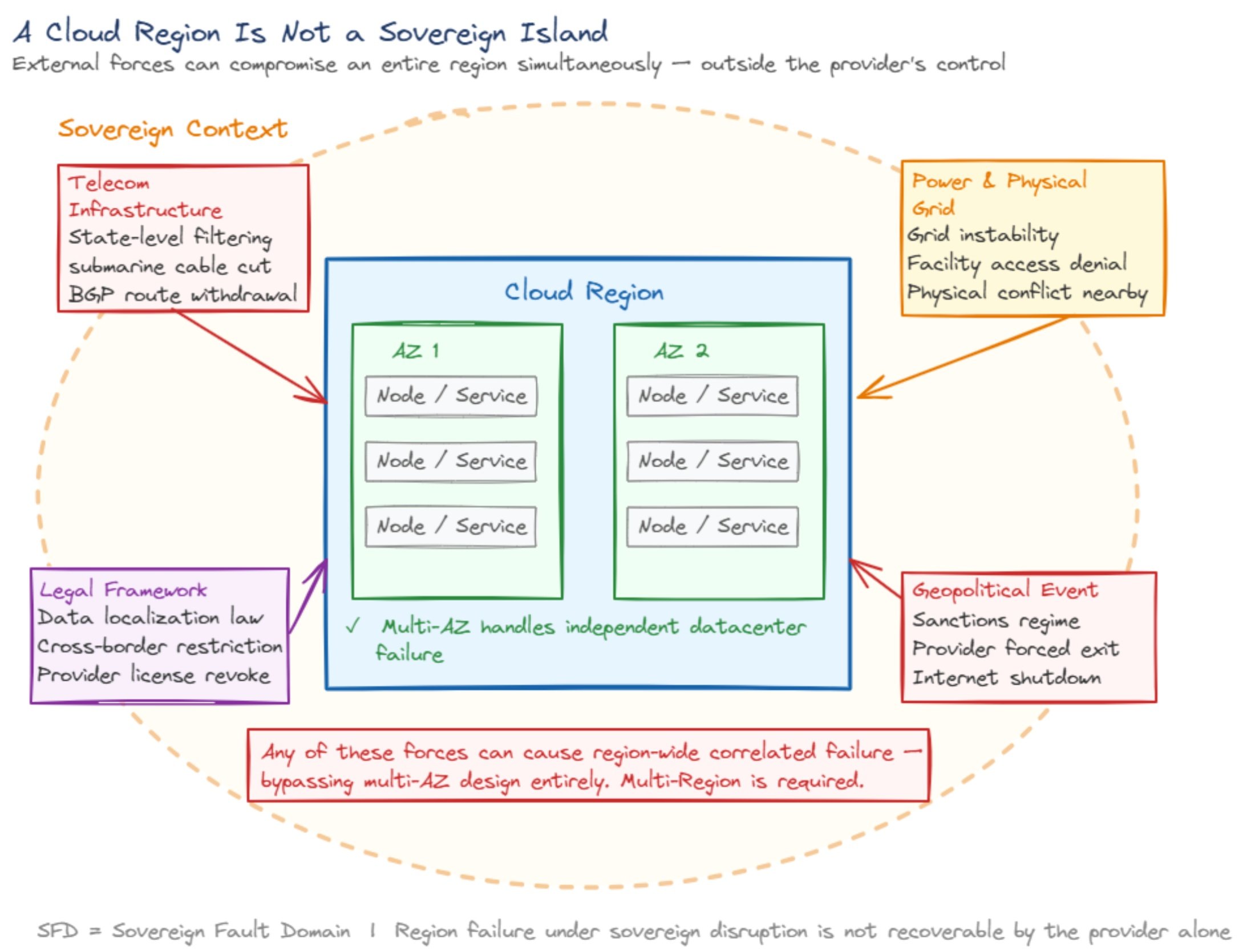 Các lực lượng địa chính trị và pháp lý có thể làm tổn hại toàn bộ một vùng