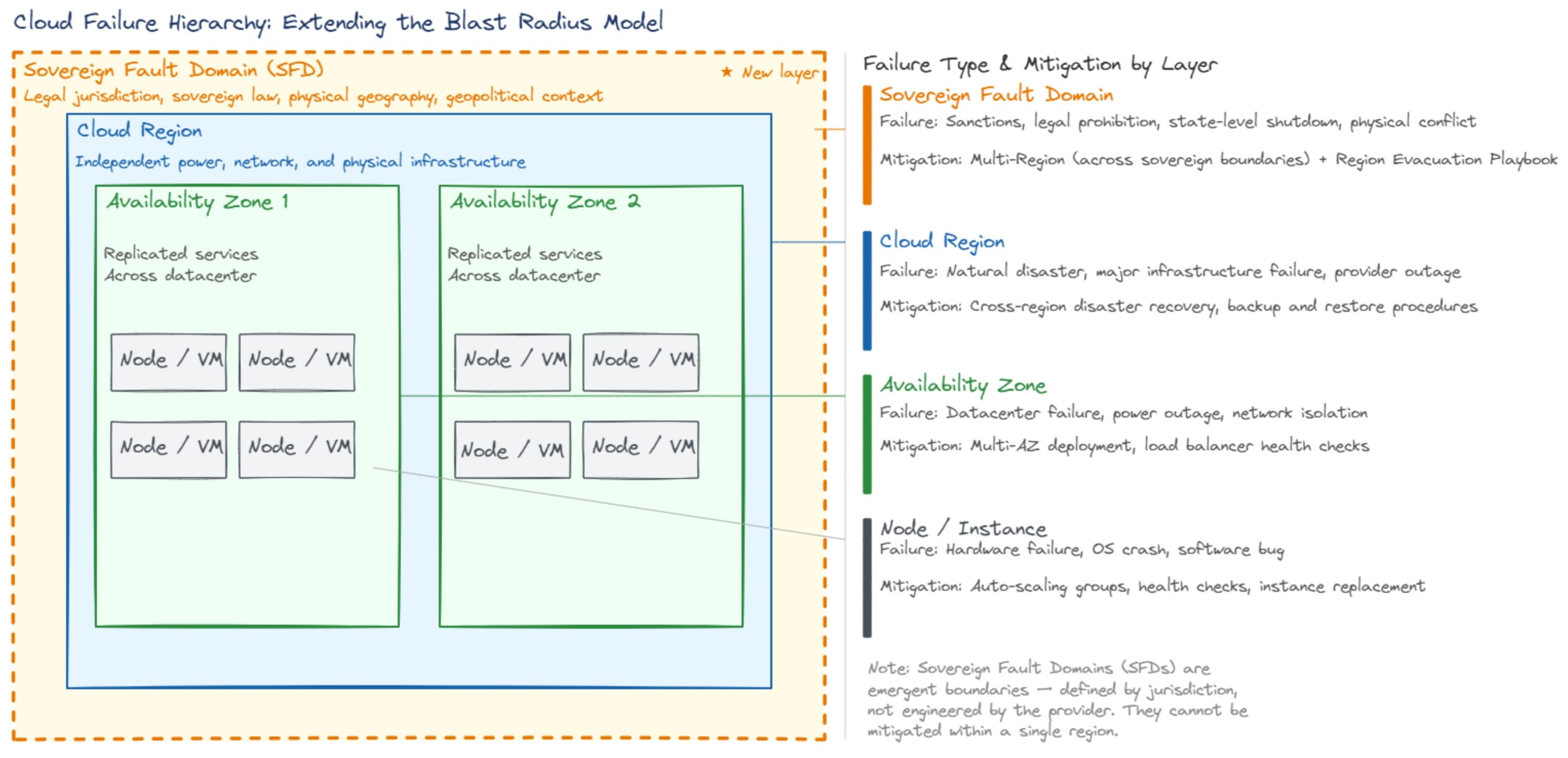 Mô hình phân cấp lỗi cloud mở rộng với các miền lỗi chủ quyền