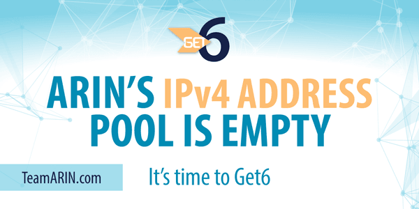ARIN's IPv4 address pool is empty