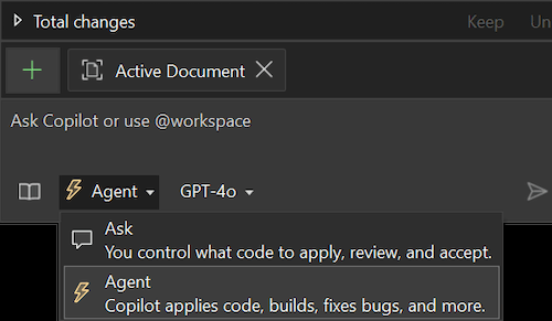 Agent mode in Visual Studio Copilot