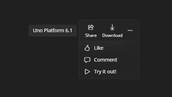 Command Bar Flyout Control in UI
