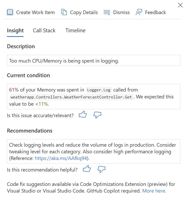 Improved Application Insights Code Optimizations