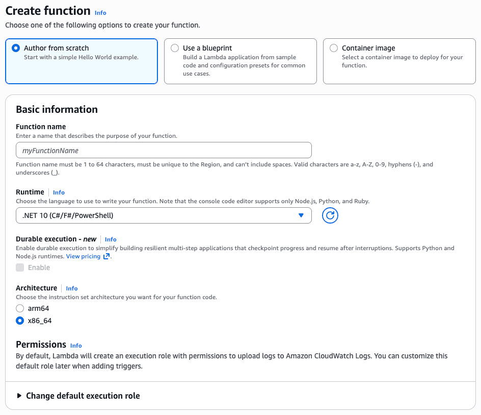 .NET 10现已在AWS Lambda上作为托管运行时环境以及基础镜像提供使用。