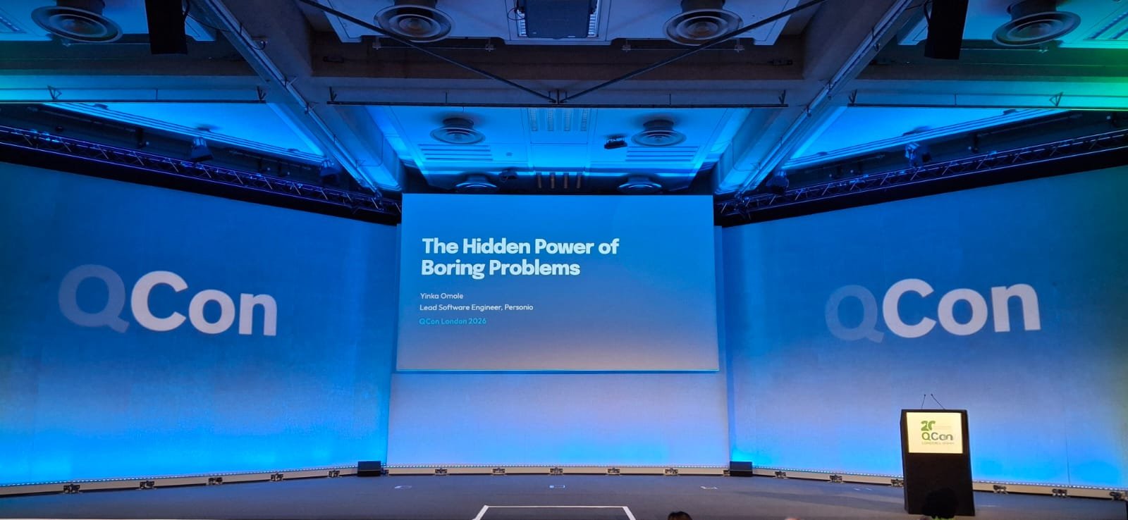 infoq.com - Daniel Dominguez - QCon London 2026: The Hidden Power of Boring Problems