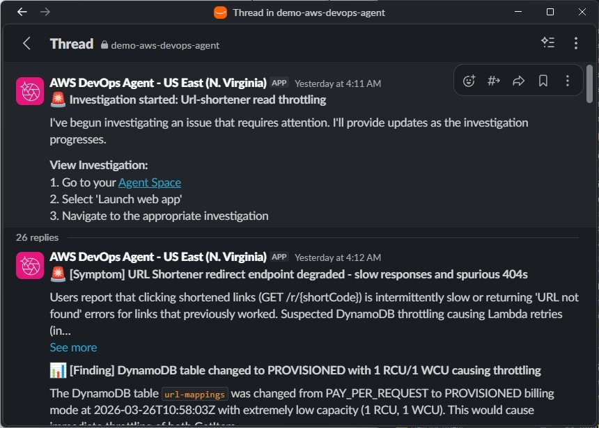 AWS DevOps Agent Dashboard