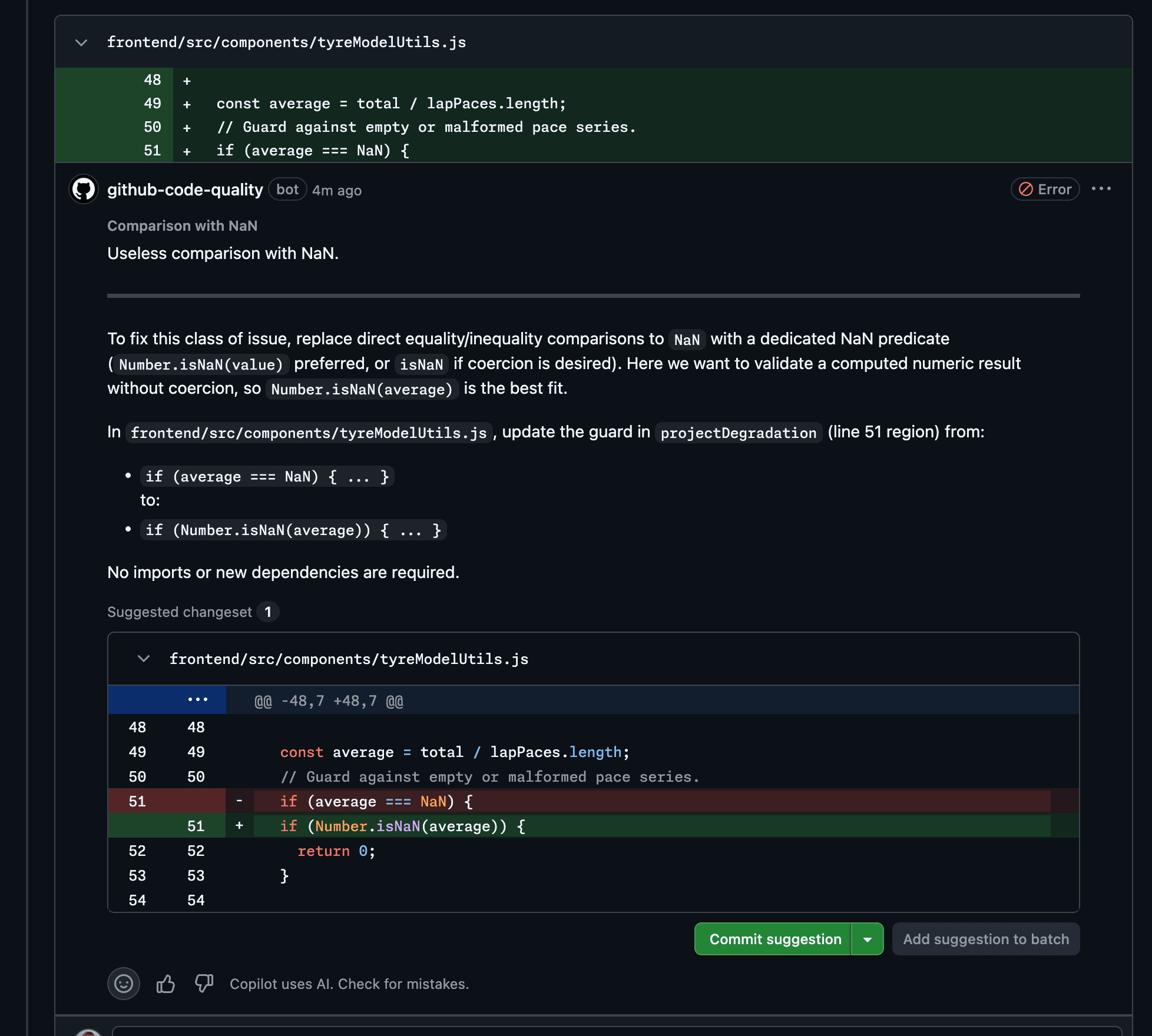 GitHub Code Quality Targets Maintainability